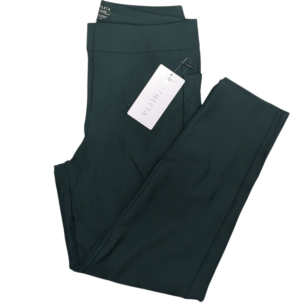 Athleta 8 seaweed snack Stellar Trouser pant athleisure travel stretch casual